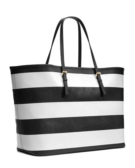 michael kors white striped bag|Michael Kors white shoulder bags.